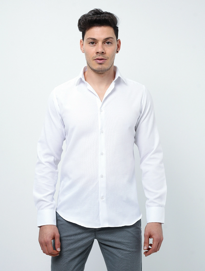 Chemise slim unie